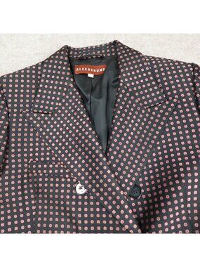 Alexa Chung Womens Blazer 10 Black Double Breasted Peak Lapel Macclesfield